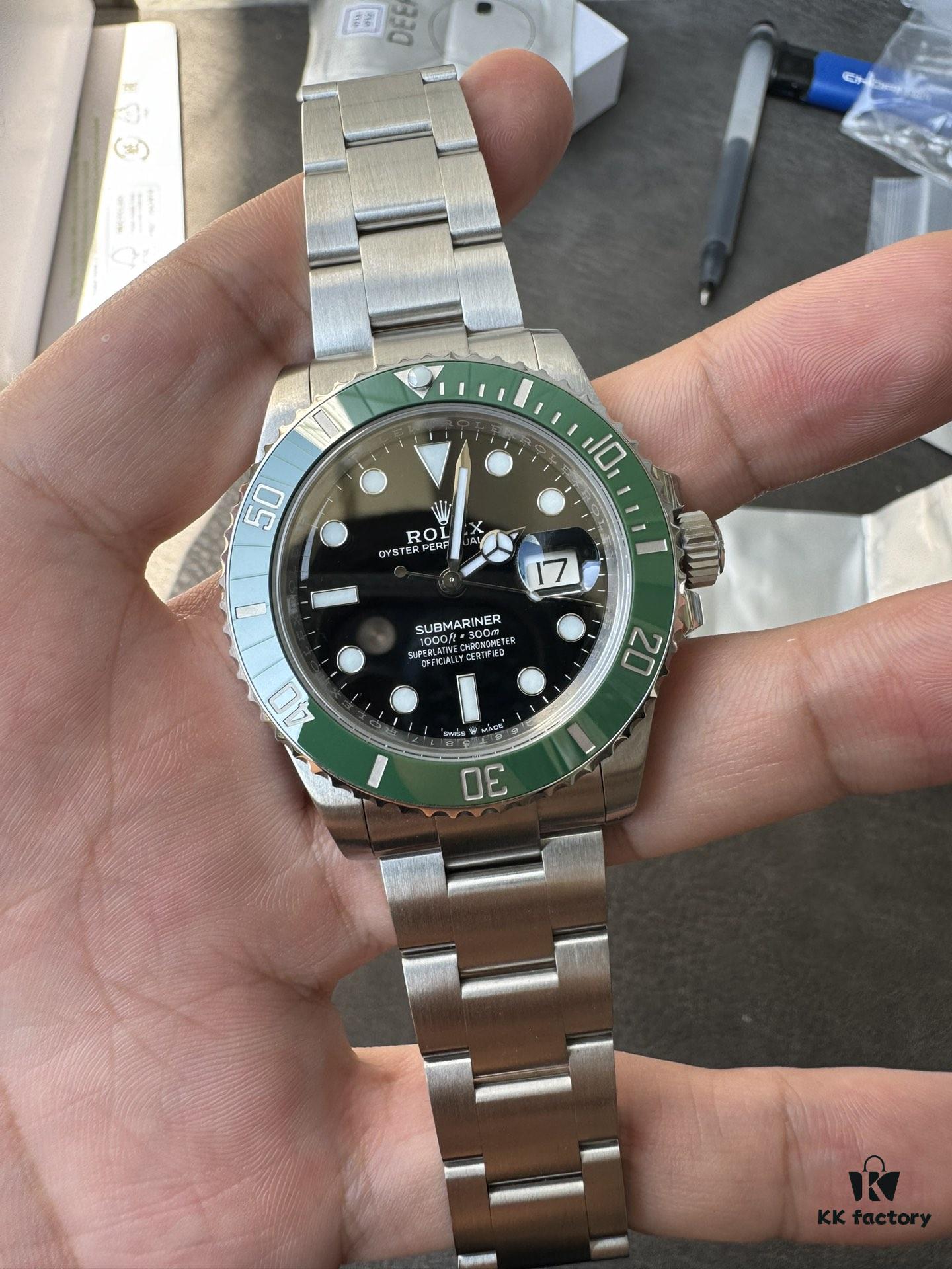 VS 41 Green Hulk Submariner with High-Transparency Glass and Secondary Bevel Polishing