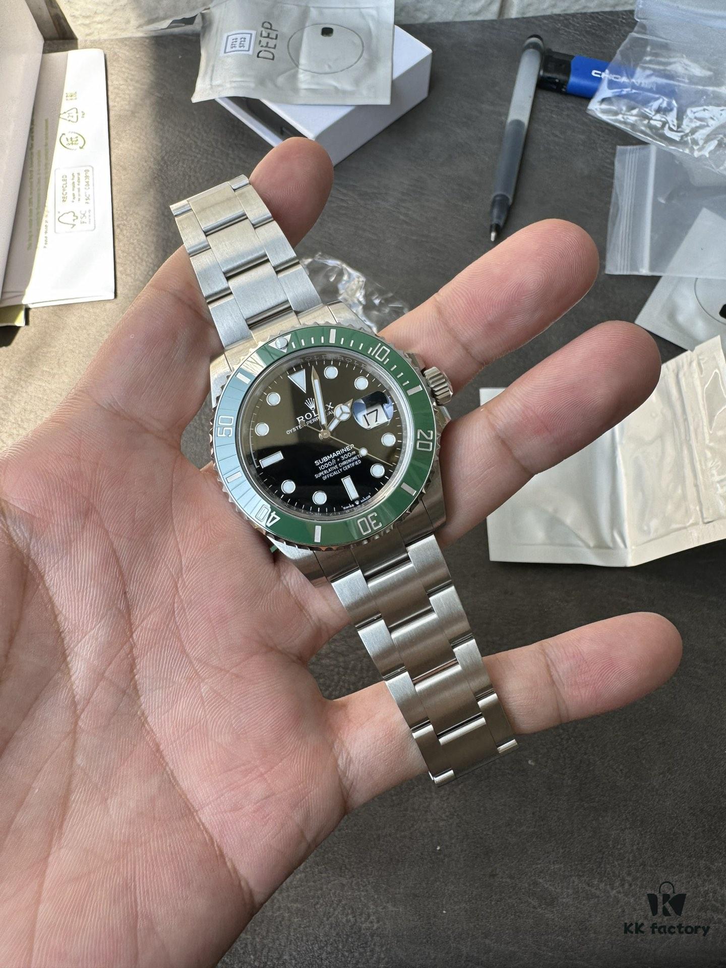 VS 41 Green Hulk Submariner with High-Transparency Glass and Secondary Bevel Polishing