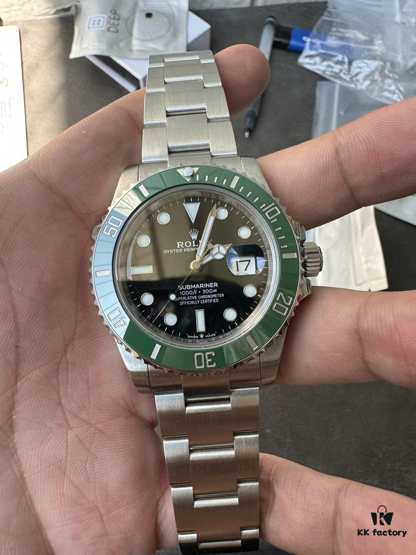 VS 41 Green Hulk Submariner with High-Transparency Glass and Secondary Bevel Polishing