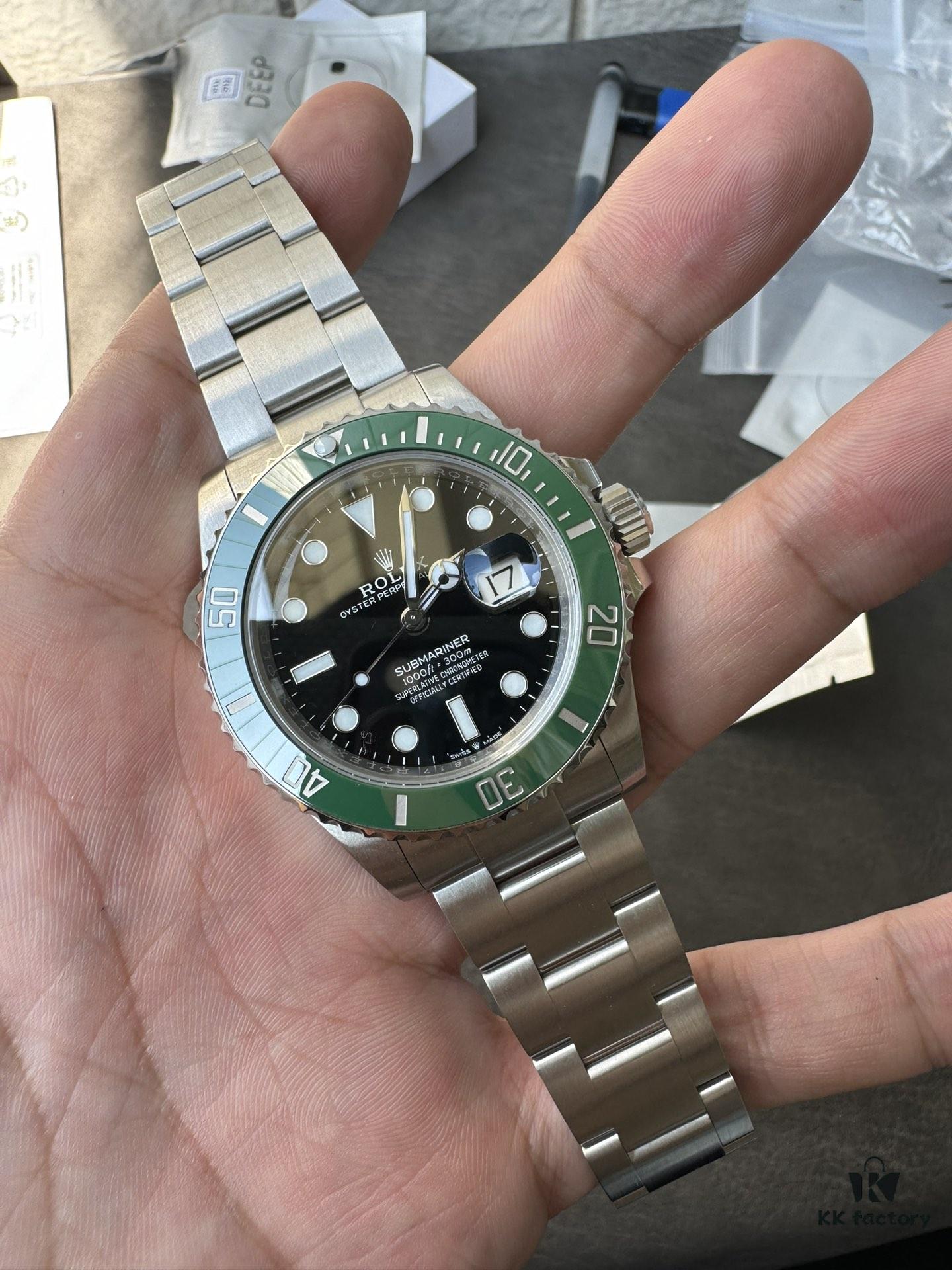 VS 41 Green Hulk Submariner with High-Transparency Glass and Secondary Bevel Polishing