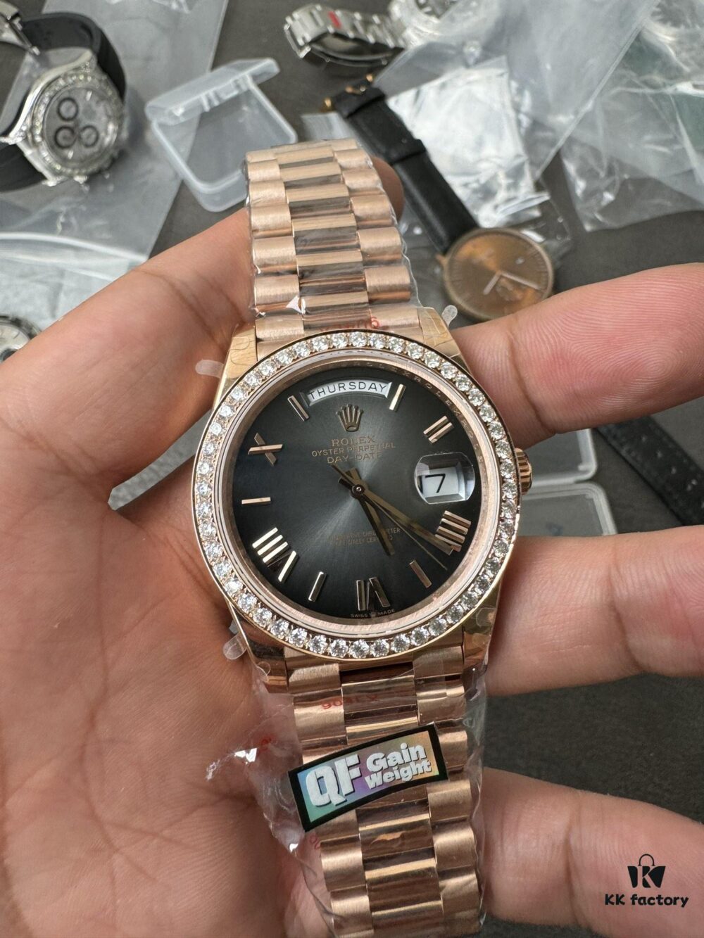 QF Weighted DD Converted to Moissanite Bezel