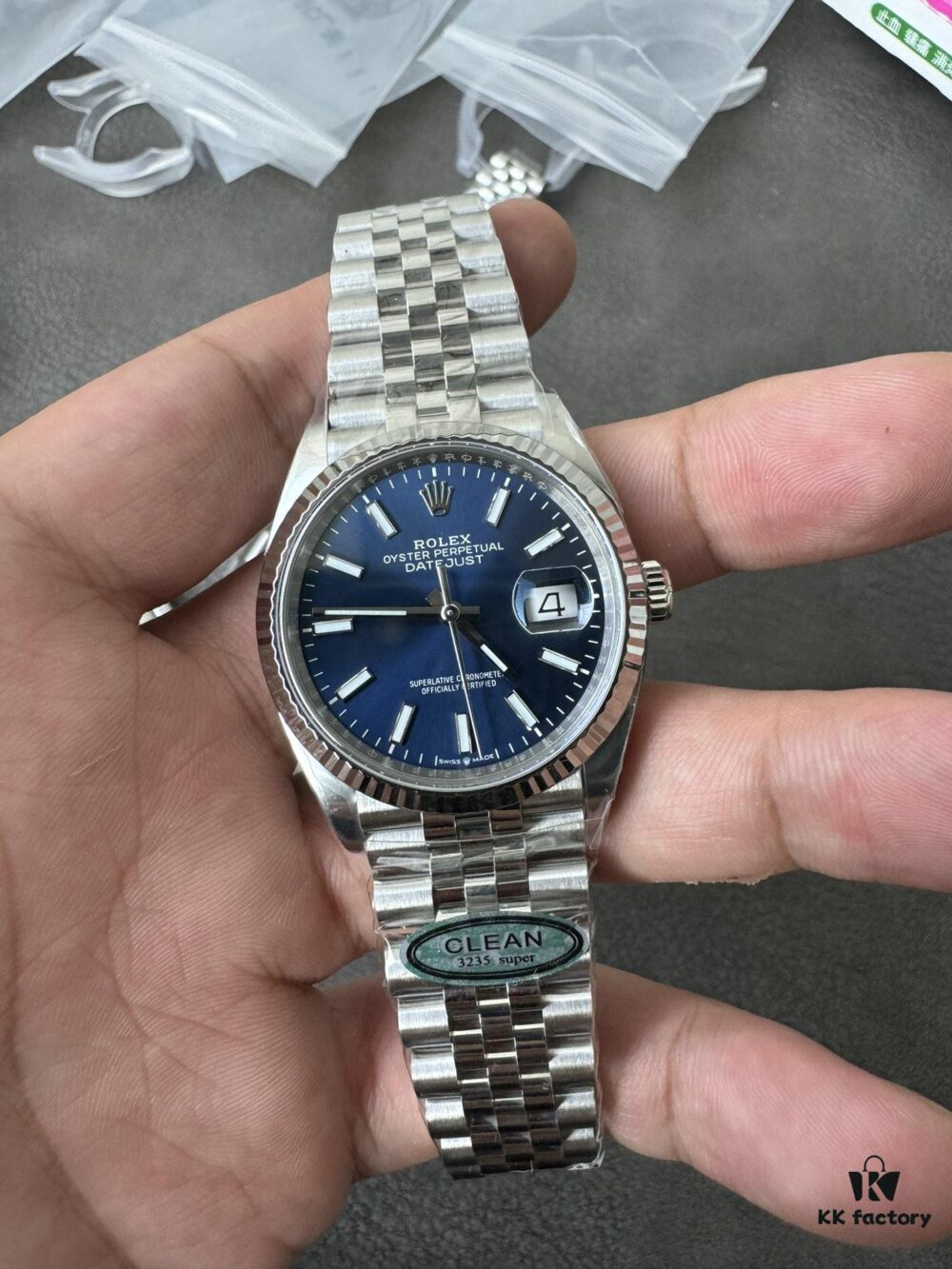 Clean 36mm Blue Dial Date Display