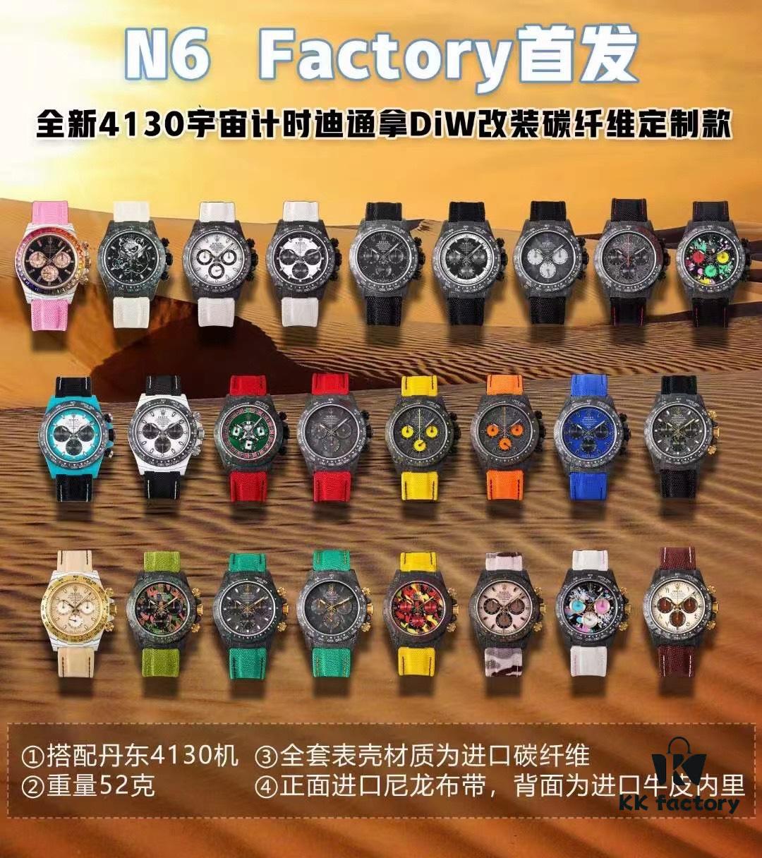 Good News! N6 Diw Modified 4130 Universe Chronograph Daytona Carbon Fiber Price Adjustment