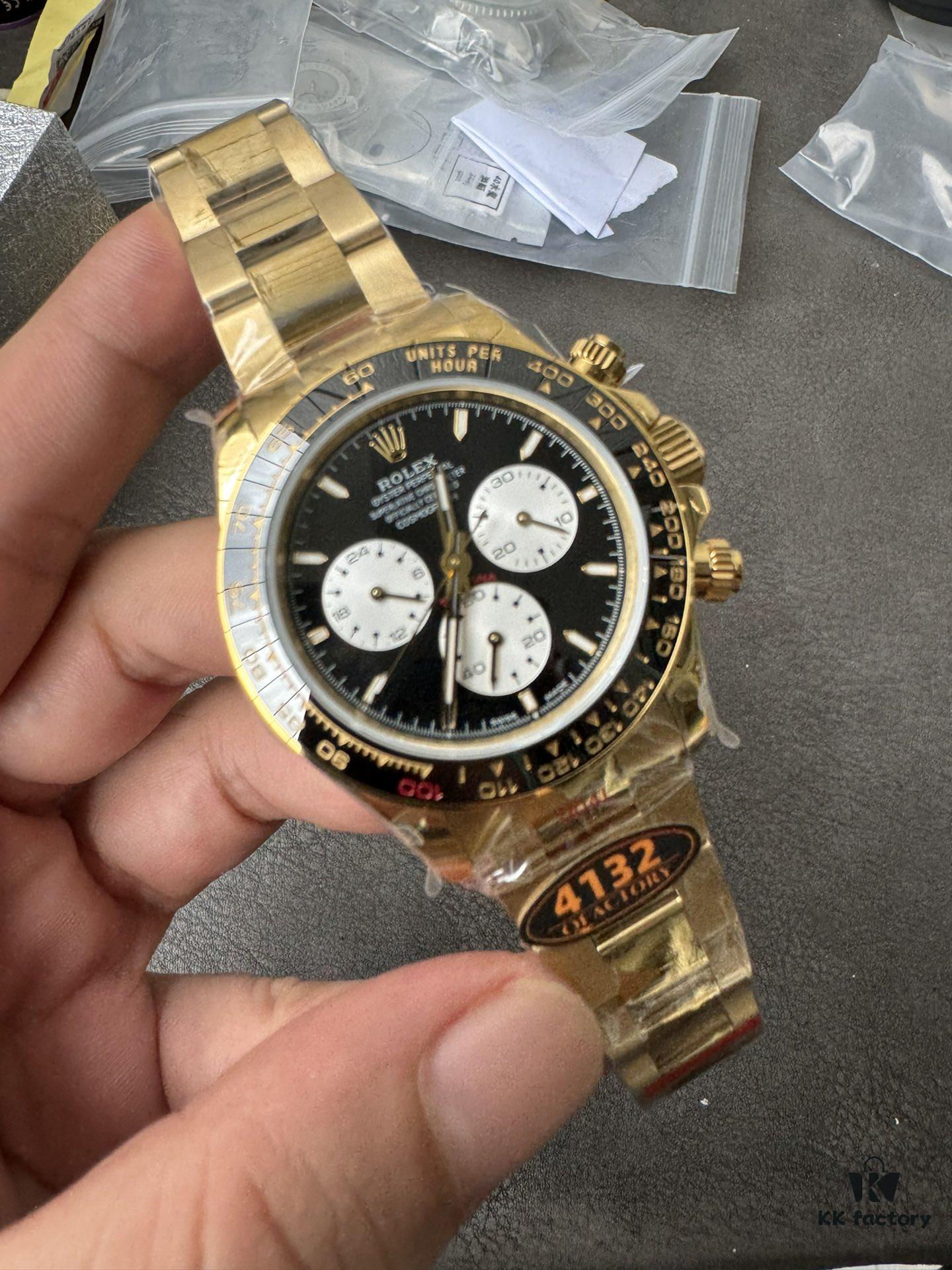 QF New Model Daytona 4132 Open Case Back Le Mans 100th Anniversary Edition Gold