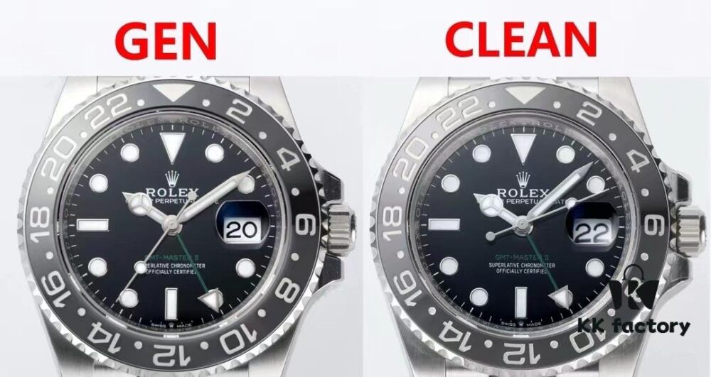 Authentic vs Fake Comparison: 126710 Black and Grey Bezel, Clean Factory