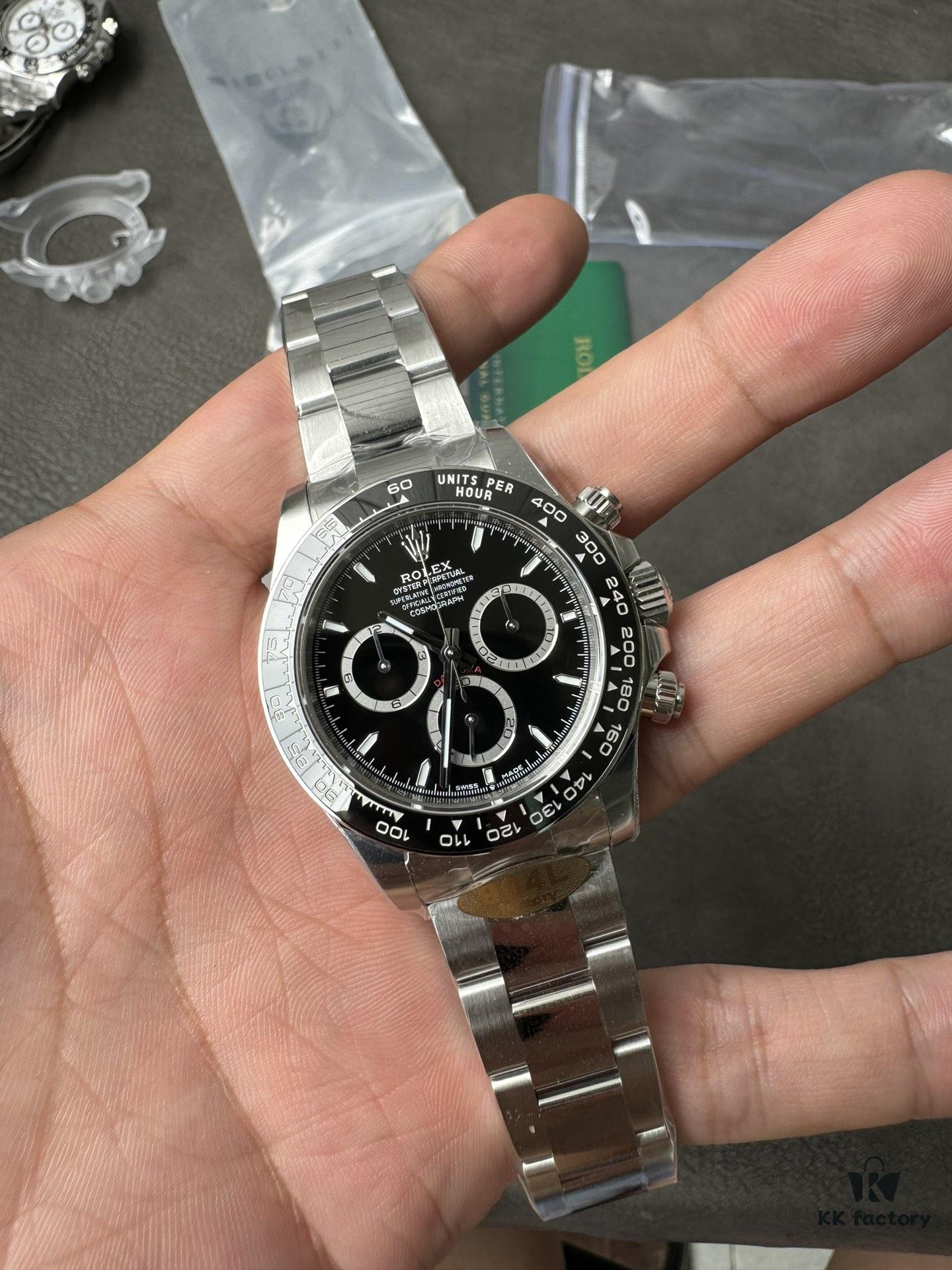 904L Factory New Release 2023 Model 126500 White Ceramic Panda Black Ceramic 4131 Integrated Movement (First Batch Includes Rolex Stainless Steel Strap and Exclusive T-Shape Screwdriver for Precision Disassembly)