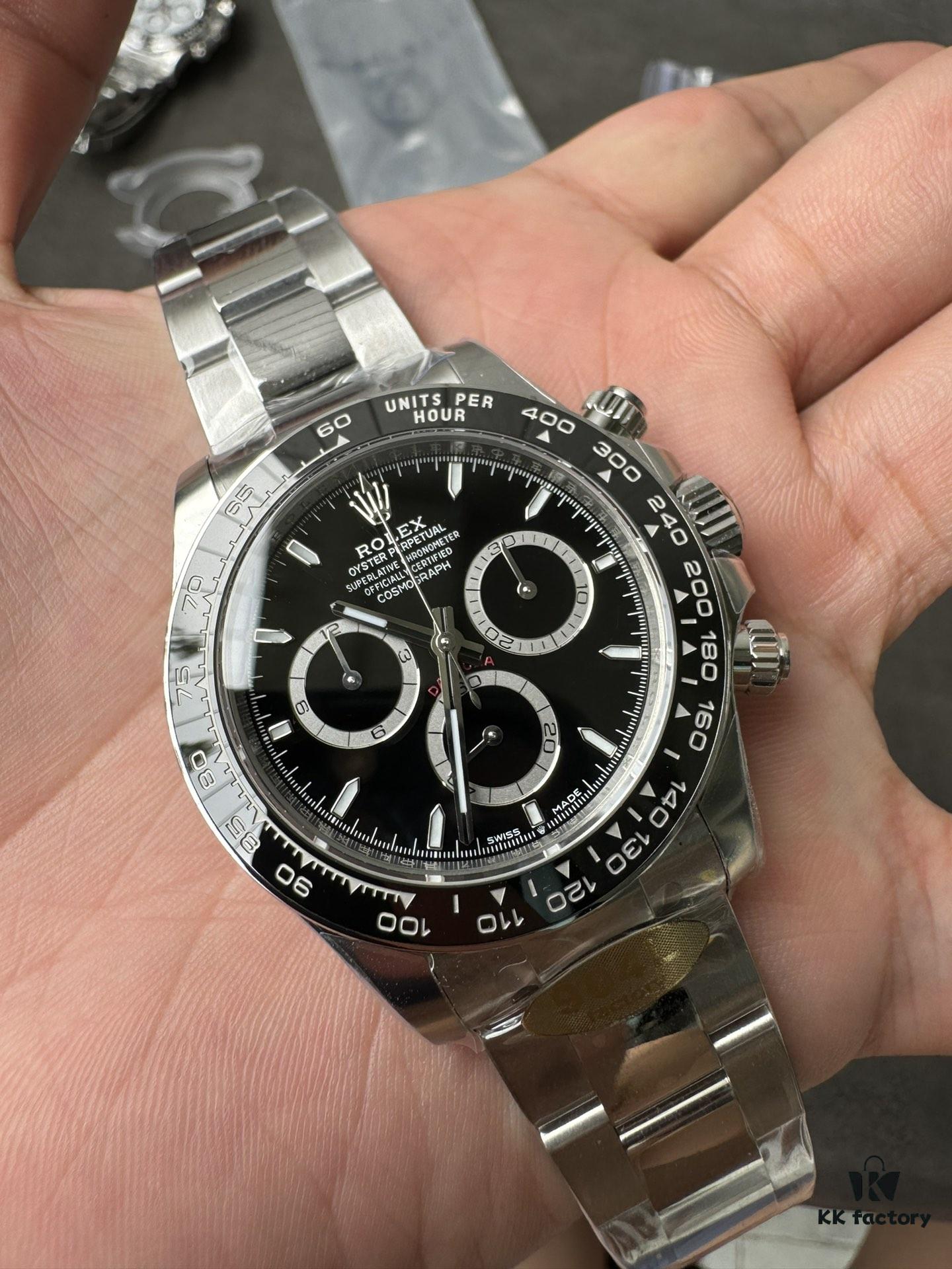 904L Factory New Release 2023 Model 126500 White Ceramic Panda Black Ceramic 4131 Integrated Movement (First Batch Includes Rolex Stainless Steel Strap and Exclusive T-Shape Screwdriver for Precision Disassembly)