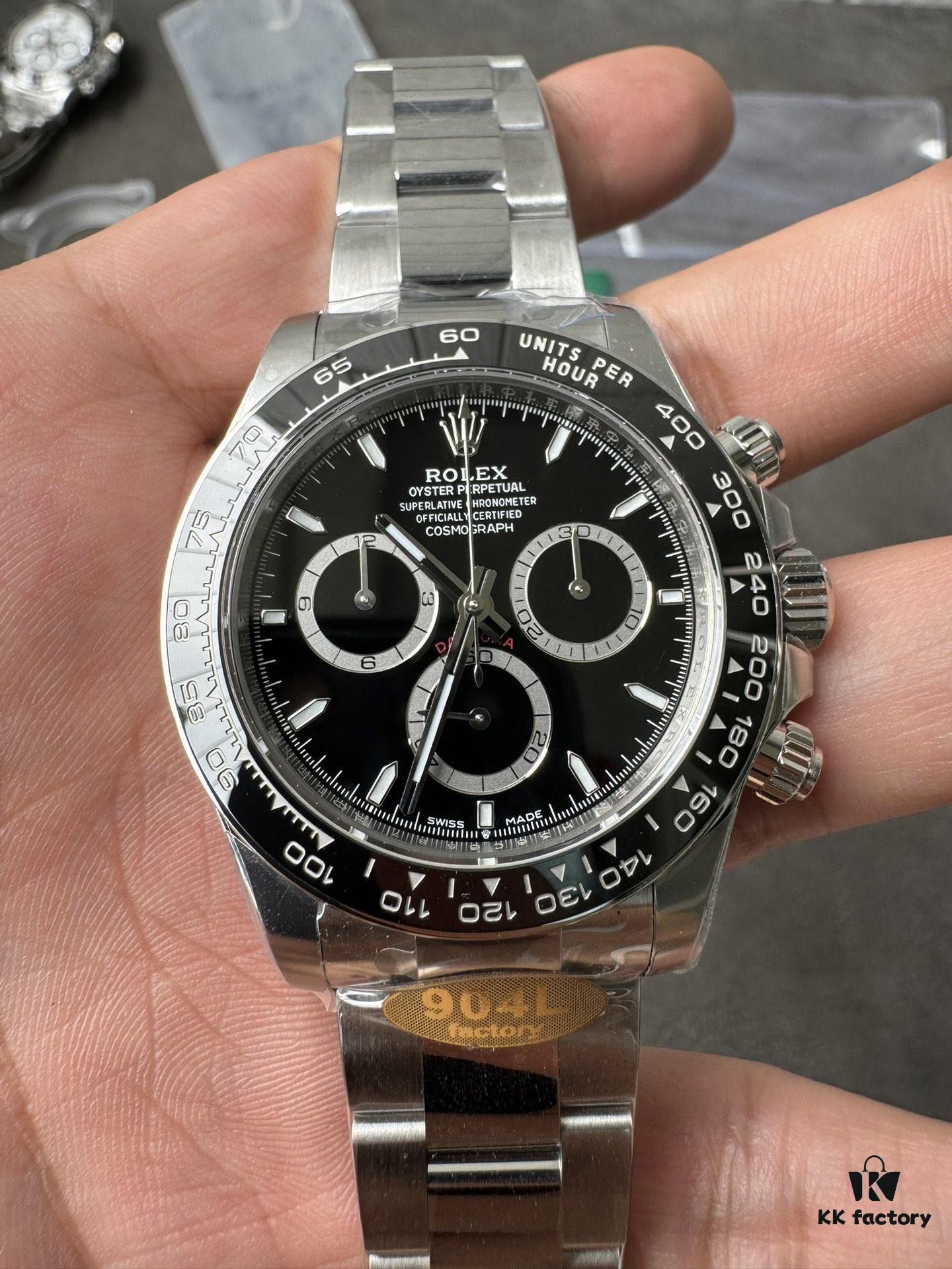 904L Factory New Release 2023 Model 126500 White Ceramic Panda Black Ceramic 4131 Integrated Movement (First Batch Includes Rolex Stainless Steel Strap and Exclusive T-Shape Screwdriver for Precision Disassembly)