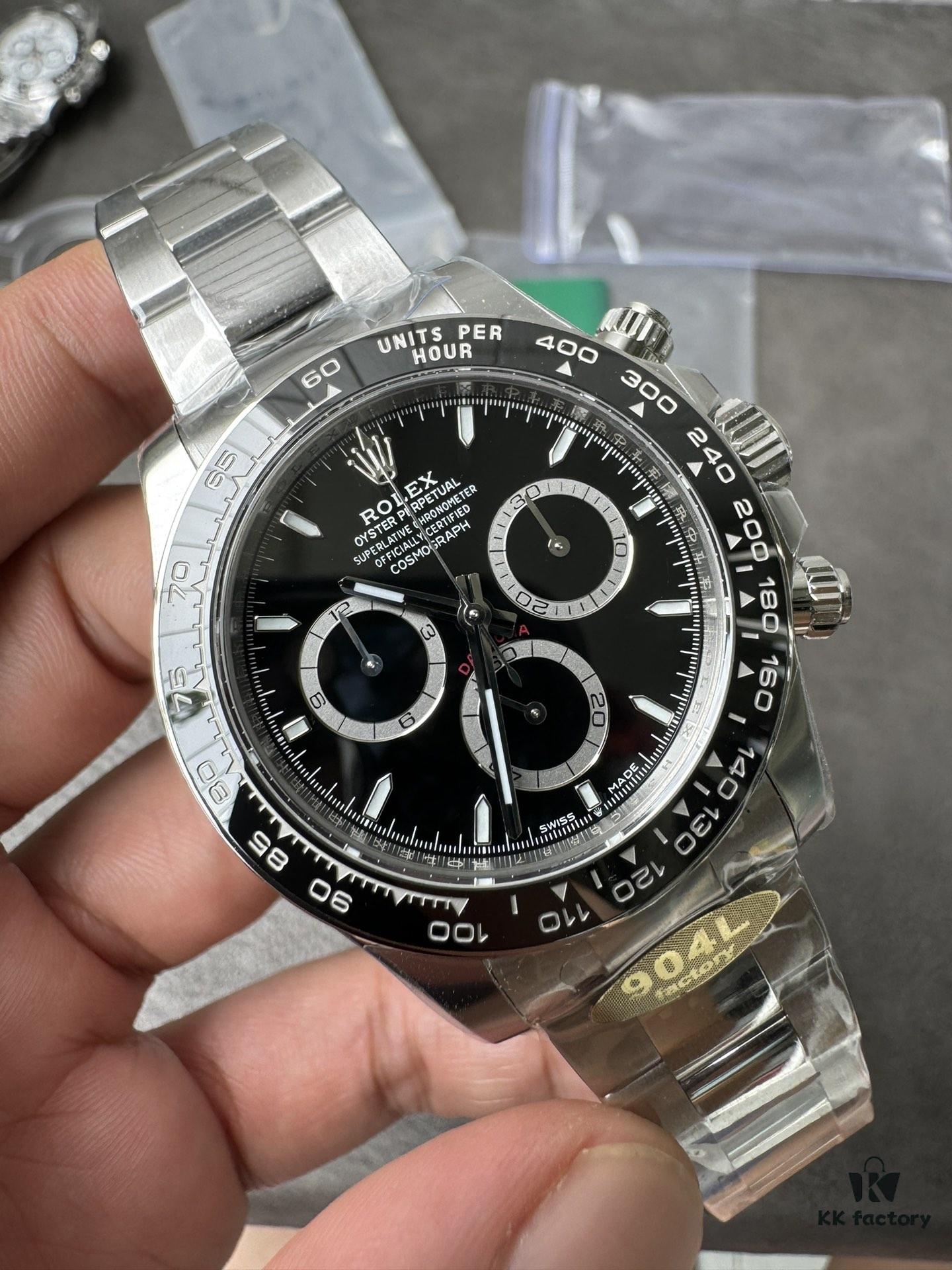 904L Factory New Release 2023 Model 126500 White Ceramic Panda Black Ceramic 4131 Integrated Movement (First Batch Includes Rolex Stainless Steel Strap and Exclusive T-Shape Screwdriver for Precision Disassembly)