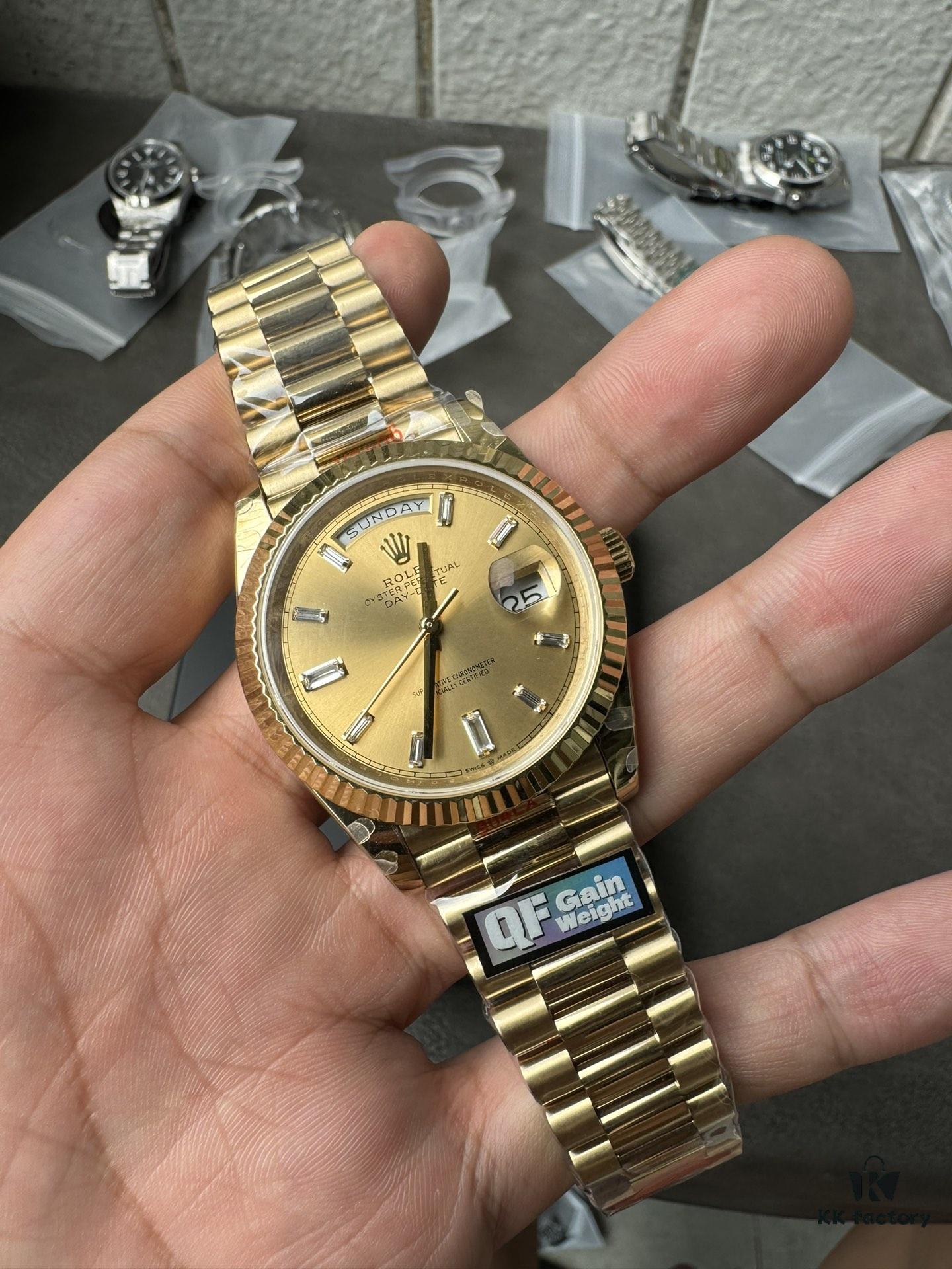 QF Weight-Optimized DD Yellow Rock Sugar 2836 Movement 40mm 186g