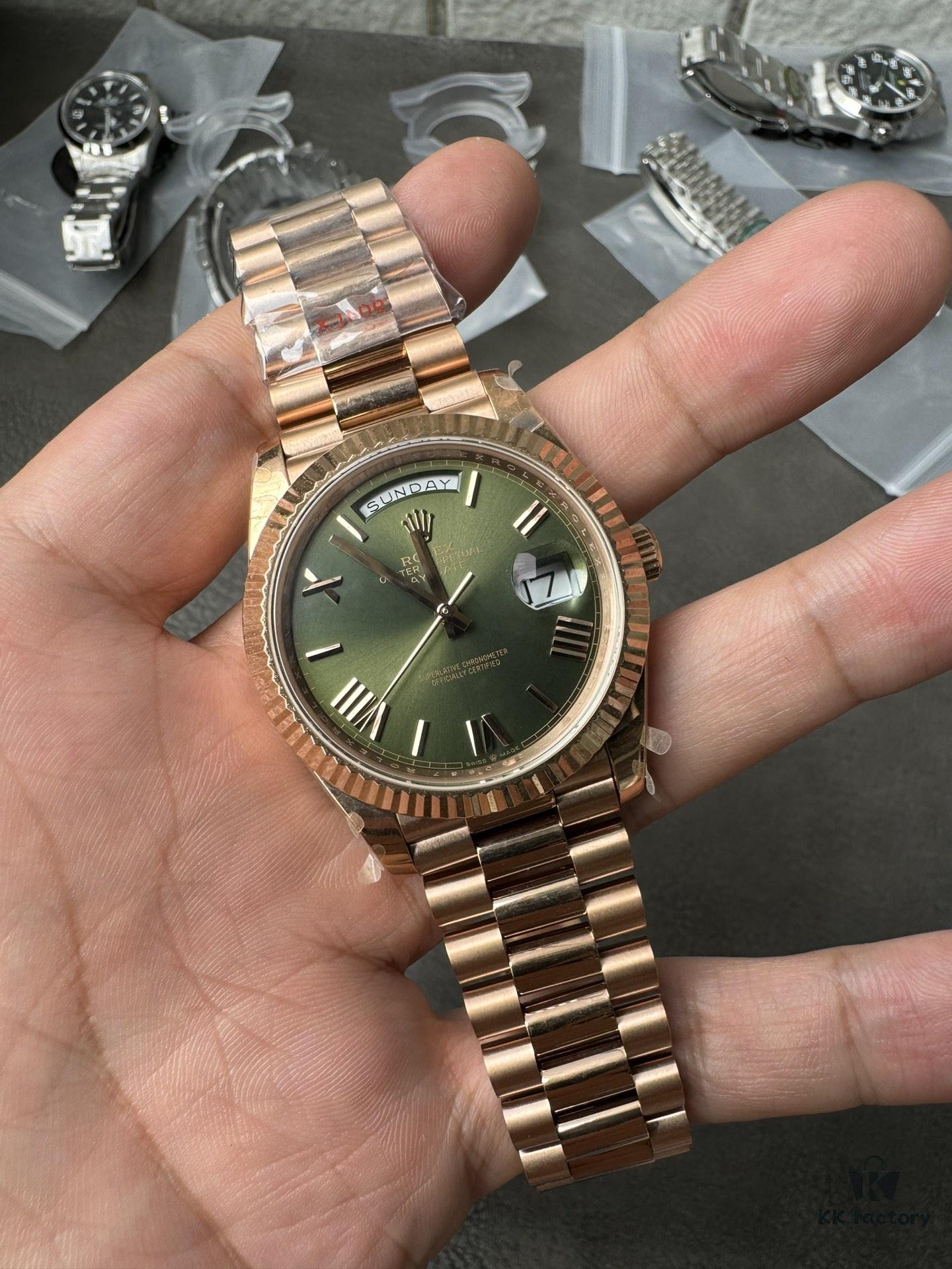 QF Weighted Version Rolex Day-Date Dual-Calendar 2836 Movement 40mm 185G