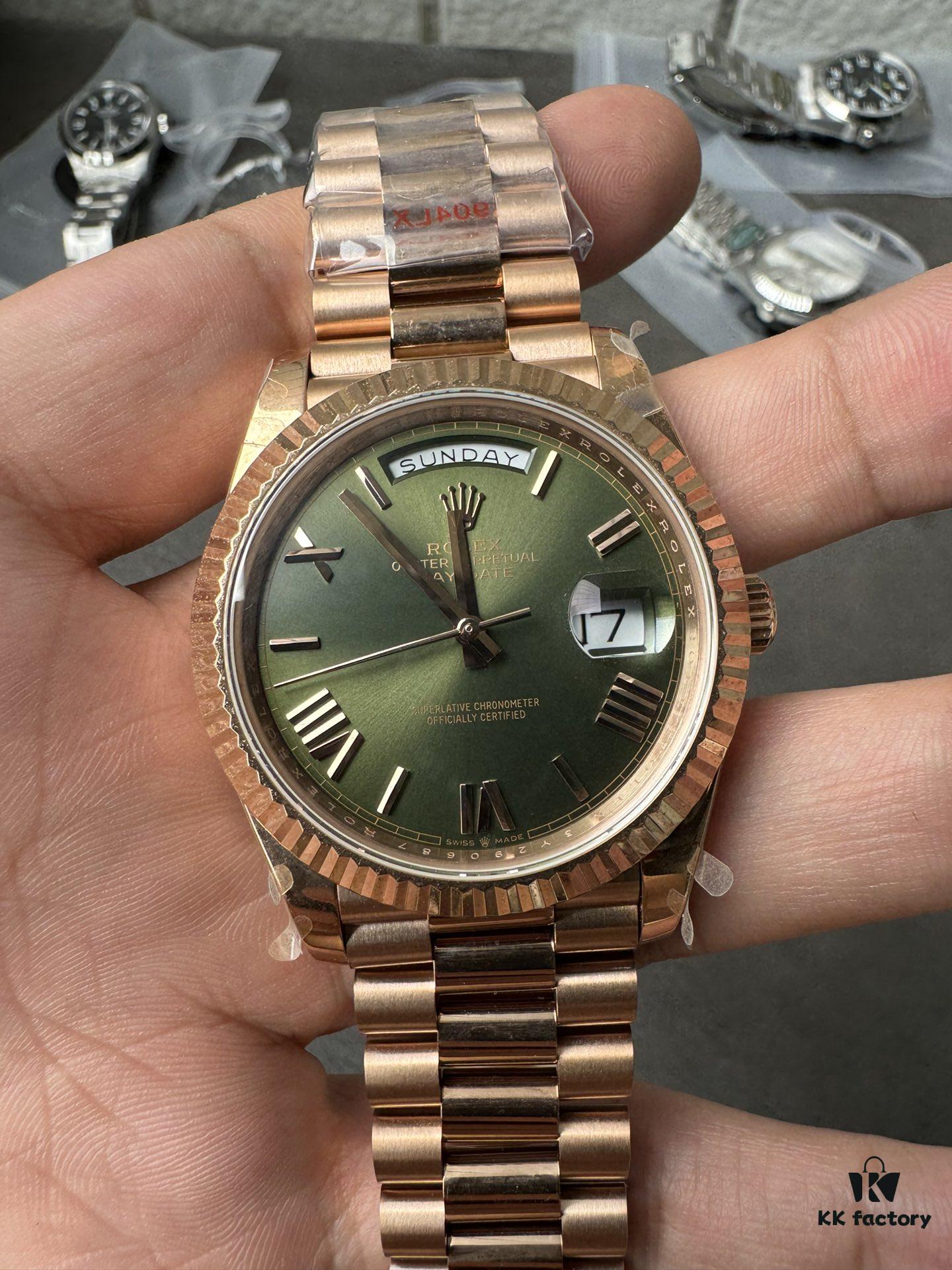 QF Weighted Version Rolex Day-Date Dual-Calendar 2836 Movement 40mm 185G