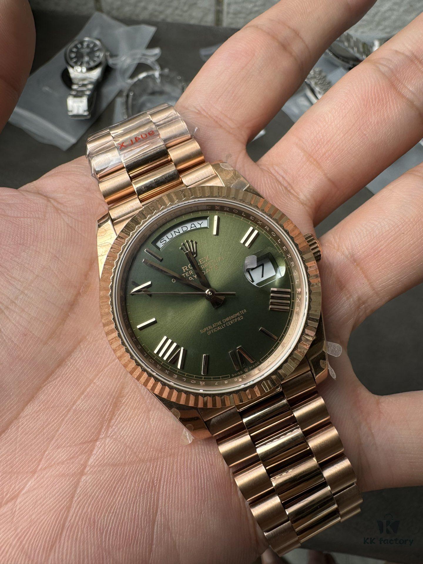 QF Weighted Version Rolex Day-Date Dual-Calendar 2836 Movement 40mm 185G