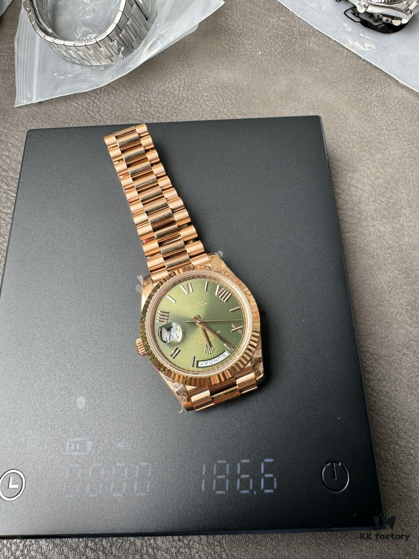 QF Weighted Version Rolex Day-Date Dual-Calendar 2836 Movement 40mm 185G