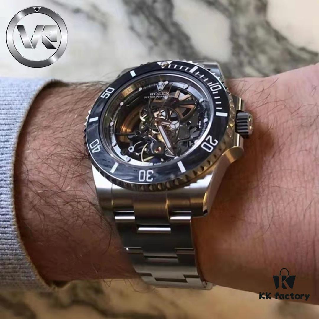 VR Factory Masterpiece! Radically Modified Rolex – The Legendary Submariner with Carbon Fiber Bezel, Fully Skeletonized and Engineered to the Extreme