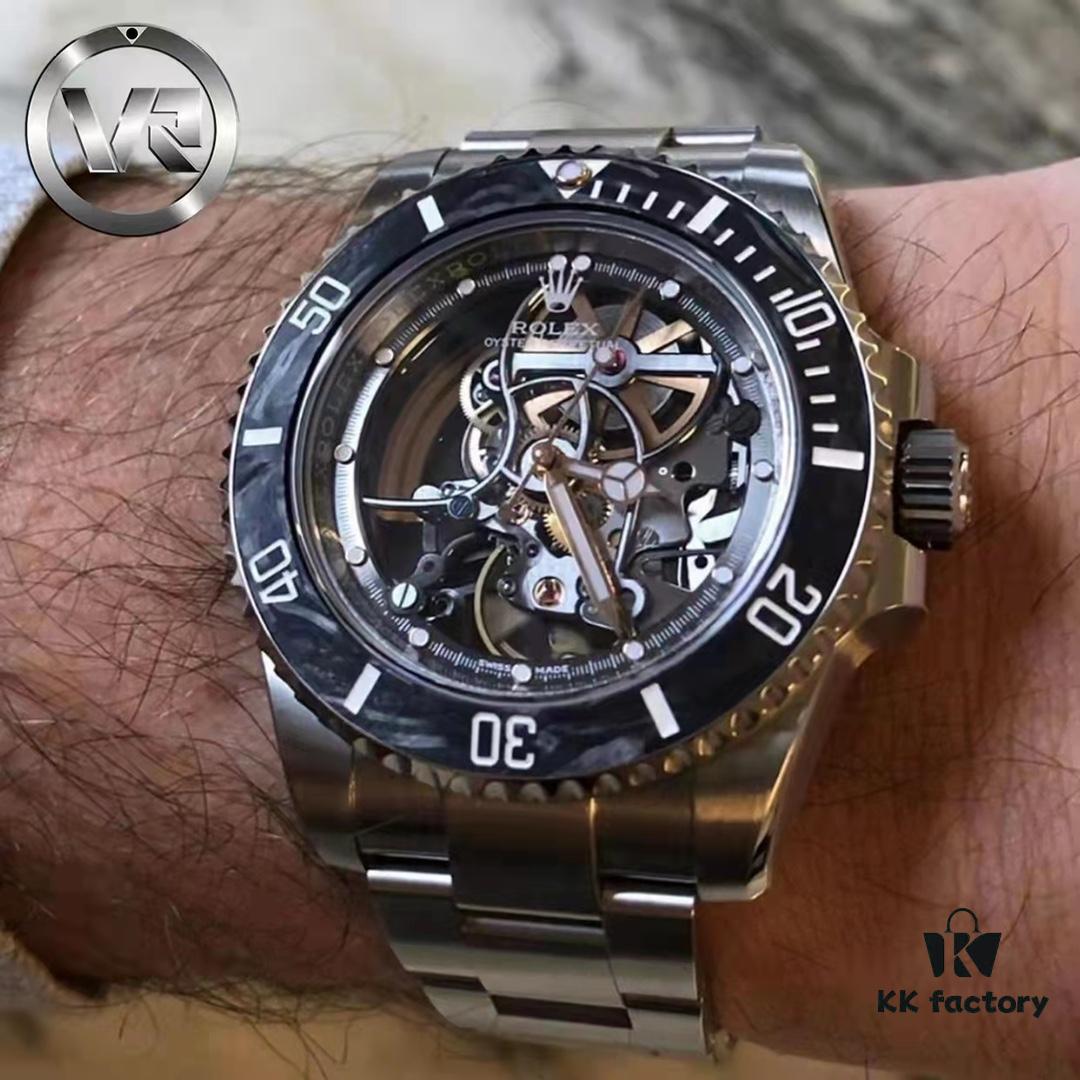 VR Factory Masterpiece! Radically Modified Rolex – The Legendary Submariner with Carbon Fiber Bezel, Fully Skeletonized and Engineered to the Extreme