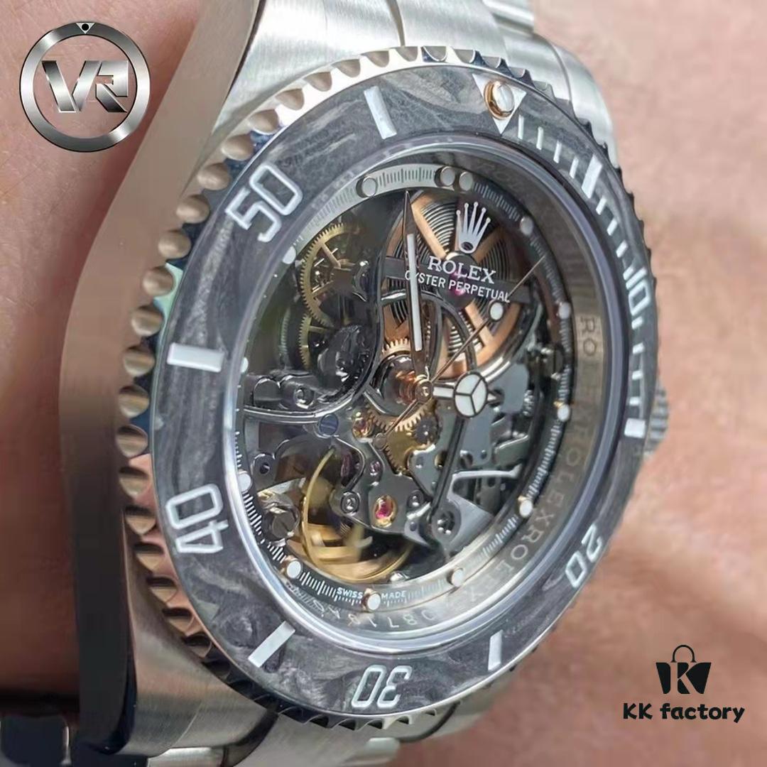 VR Factory Masterpiece! Radically Modified Rolex – The Legendary Submariner with Carbon Fiber Bezel, Fully Skeletonized and Engineered to the Extreme