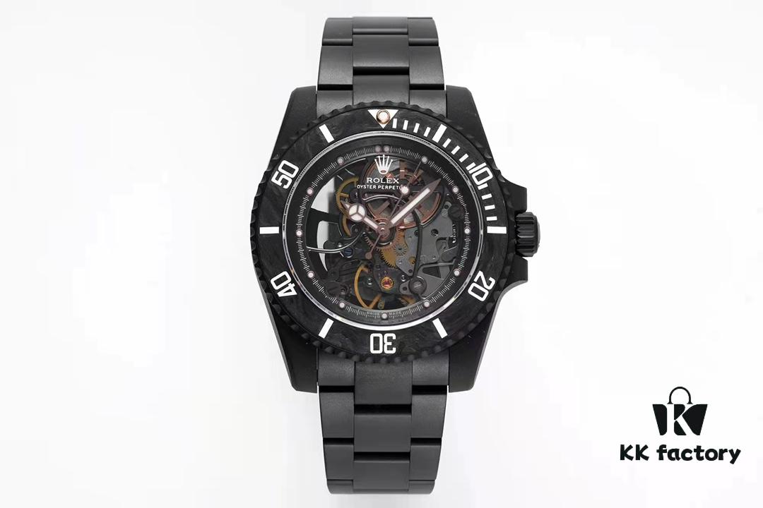 VR Factory Masterpiece! Radically Modified Rolex Submariner – The Legendary 'Carbon Fiber Bezel' with Full Skeleton Design, Inspired by Rolex 116610