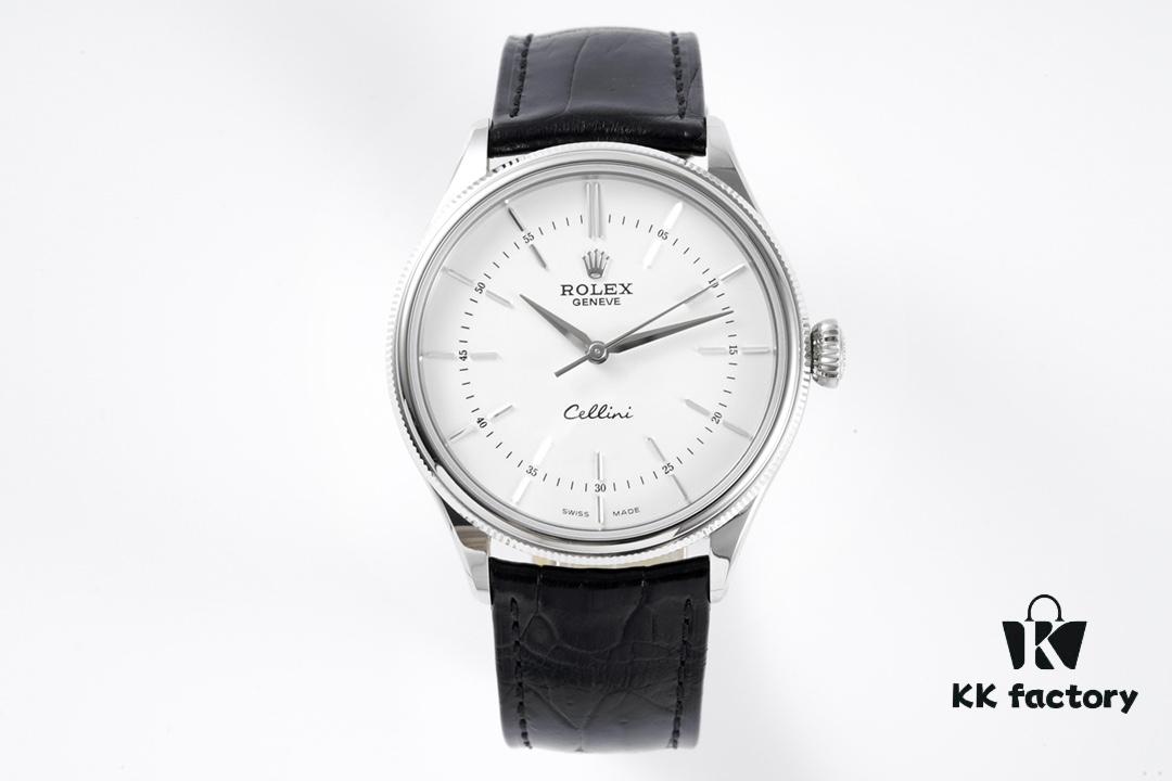 KZ Reimagined 'Core' Edition - Rolex Cellini 50509 Time-only Automatic Watch with Exclusive Blue Hairspring Custom Cal.3132 Movement