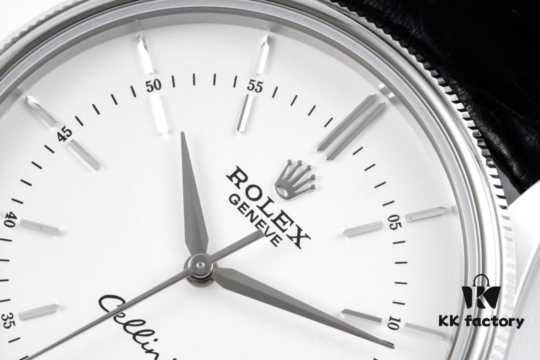 KZ Reimagined 'Core' Edition - Rolex Cellini 50509 Time-only Automatic Watch with Exclusive Blue Hairspring Custom Cal.3132 Movement