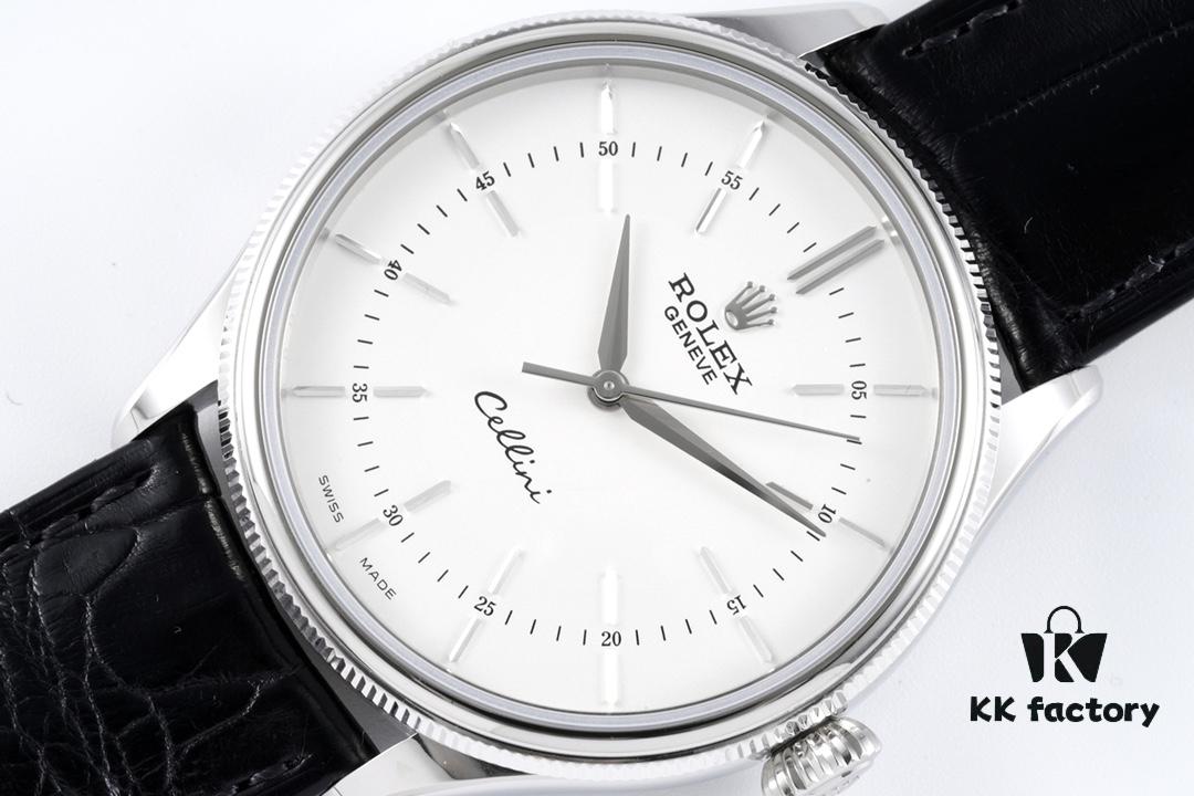 KZ Reimagined 'Core' Edition - Rolex Cellini 50509 Time-only Automatic Watch with Exclusive Blue Hairspring Custom Cal.3132 Movement