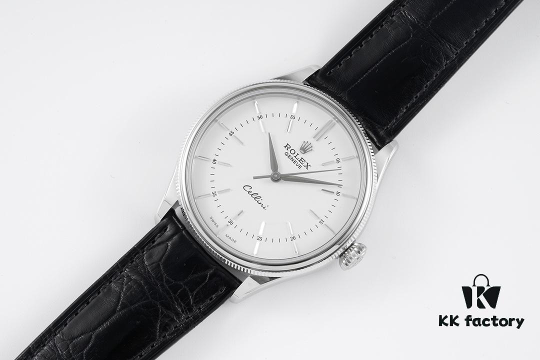 KZ Reimagined 'Core' Edition - Rolex Cellini 50509 Time-only Automatic Watch with Exclusive Blue Hairspring Custom Cal.3132 Movement