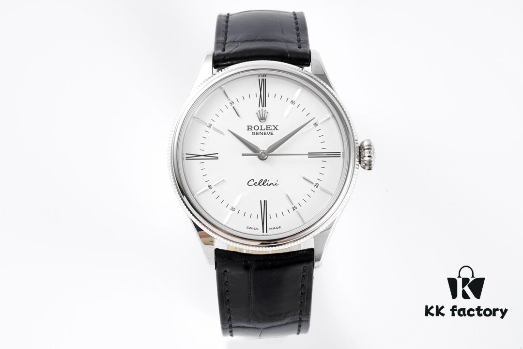 KZ Reimagined 'Core' Edition - Premium Rolex Cellini 50509 Time-only Automatic Watch with Exclusive Blue Hairspring Custom Cal.3132 Movement, Individual Serial Number Included