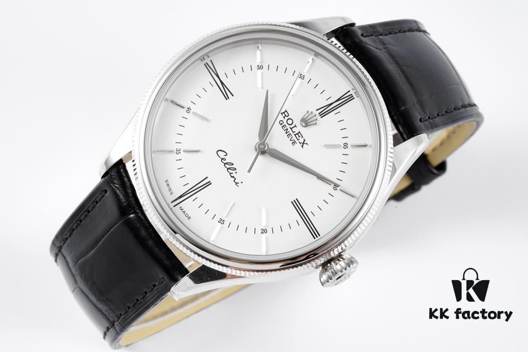 KZ Reimagined 'Core' Edition - Premium Rolex Cellini 50509 Time-only Automatic Watch with Exclusive Blue Hairspring Custom Cal.3132 Movement, Individual Serial Number Included