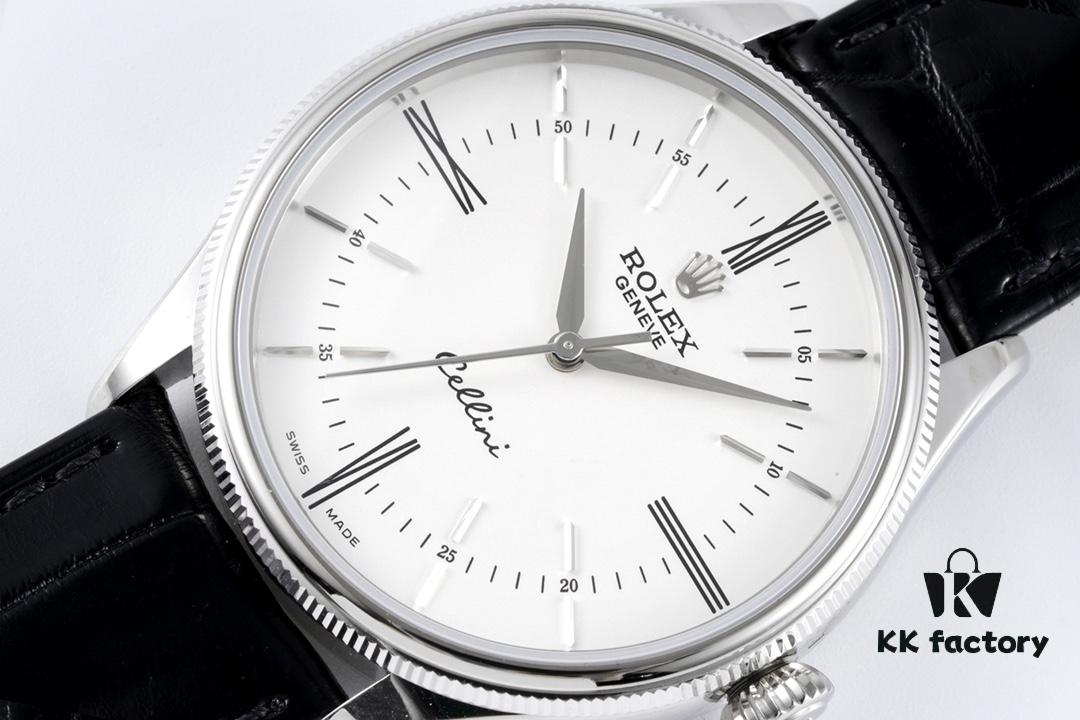 KZ Reimagined 'Core' Edition - Premium Rolex Cellini 50509 Time-only Automatic Watch with Exclusive Blue Hairspring Custom Cal.3132 Movement, Individual Serial Number Included