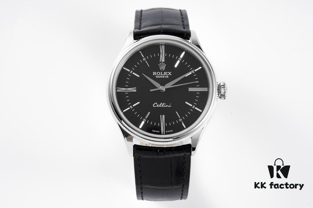 KZ Reimagined 'Core' Edition - Premium Rolex Cellini 50509 Time Automatic Watch with Exclusive Blue Hairspring Custom Cal.3132 Movement