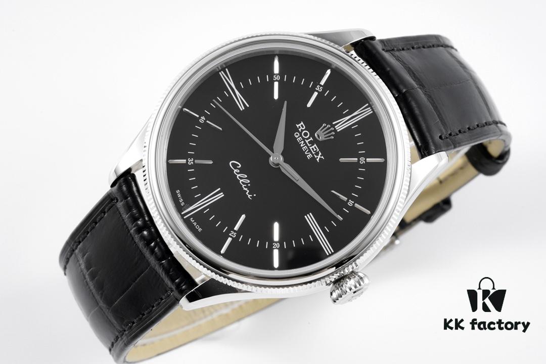 KZ Reimagined 'Core' Edition - Premium Rolex Cellini 50509 Time Automatic Watch with Exclusive Blue Hairspring Custom Cal.3132 Movement