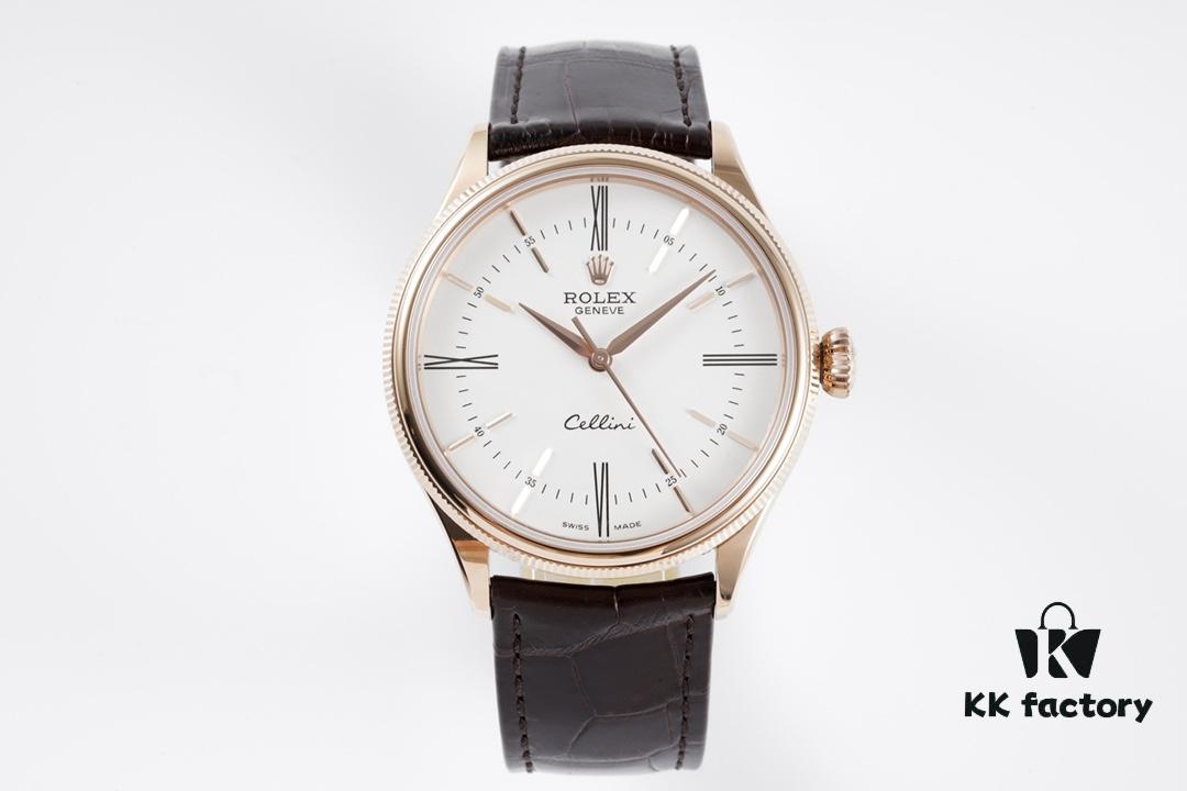 KZ Reimagined 'Core' Edition, Premium Rolex Cellini 50509 Time-only Automatic Watch with Exclusive Blue Hairspring Custom Cal.3132 Integrated Movement, Individual Serial Number Included