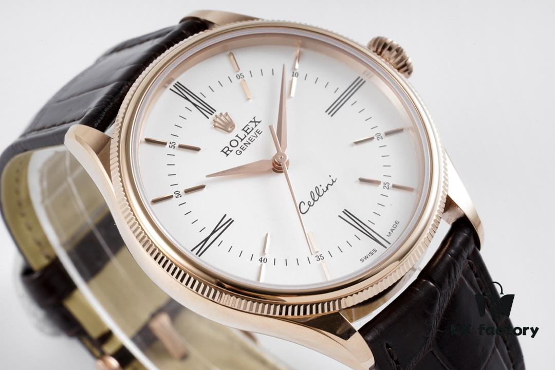 KZ Reimagined 'Core' Edition, Premium Rolex Cellini 50509 Time-only Automatic Watch with Exclusive Blue Hairspring Custom Cal.3132 Integrated Movement, Individual Serial Number Included