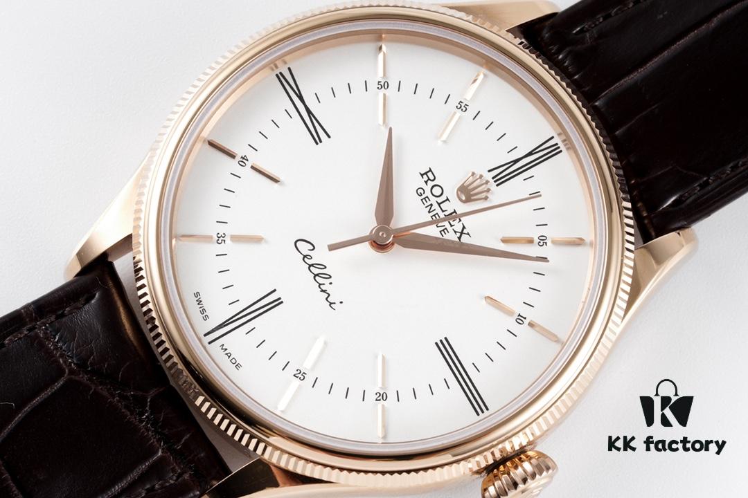 KZ Reimagined 'Core' Edition, Premium Rolex Cellini 50509 Time-only Automatic Watch with Exclusive Blue Hairspring Custom Cal.3132 Integrated Movement, Individual Serial Number Included