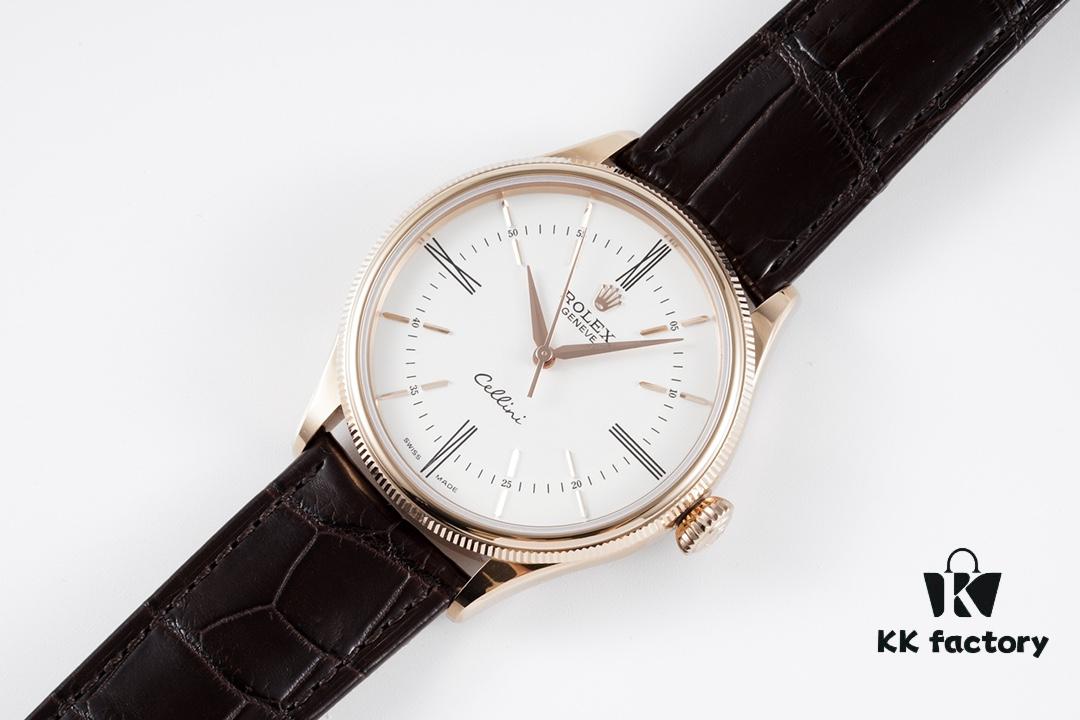 KZ Reimagined 'Core' Edition, Premium Rolex Cellini 50509 Time-only Automatic Watch with Exclusive Blue Hairspring Custom Cal.3132 Integrated Movement, Individual Serial Number Included