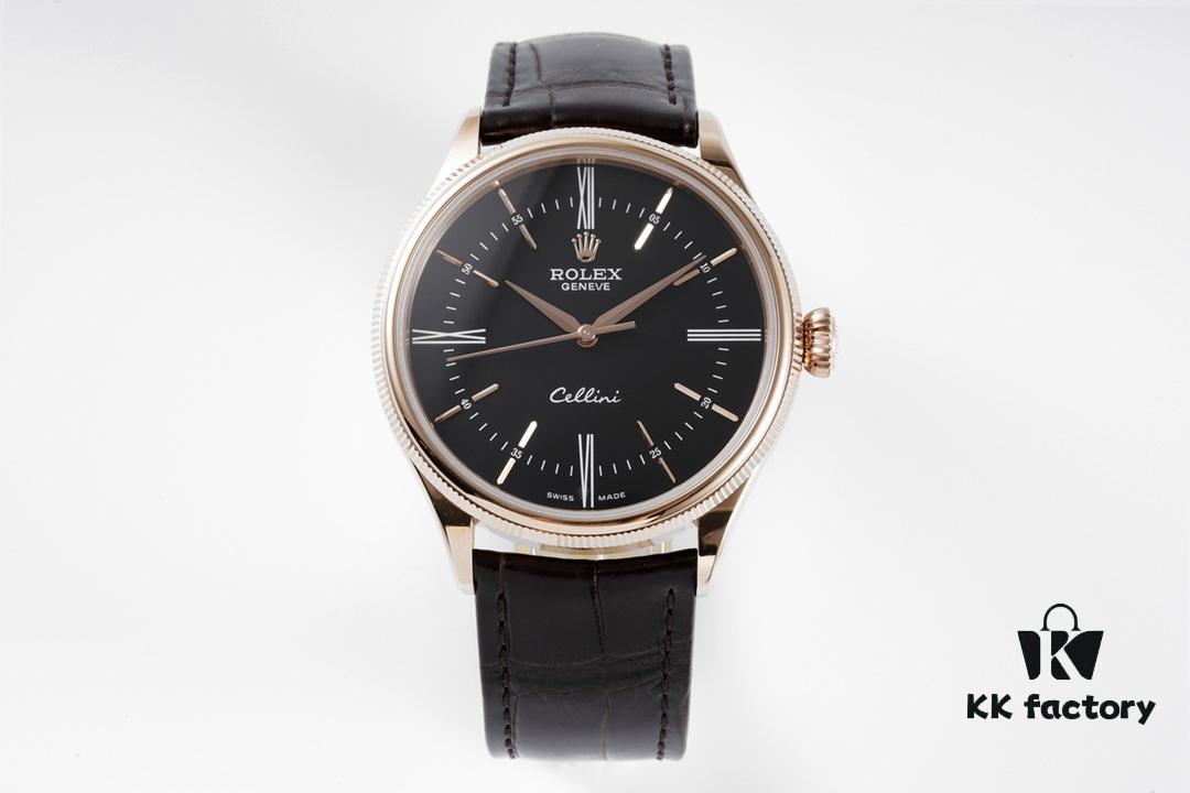 KZ Reimagined 'Core' Edition - Premium Rolex Cellini 50509 Time-only Automatic Watch with Exclusive Blue Hairspring Custom Cal.3132 Movement, Individual Serial Number Included