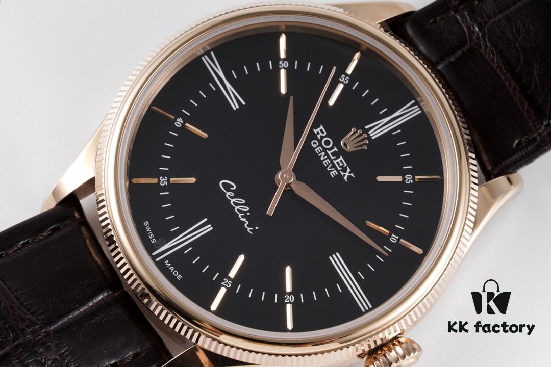 KZ Reimagined 'Core' Edition - Premium Rolex Cellini 50509 Time-only Automatic Watch with Exclusive Blue Hairspring Custom Cal.3132 Movement, Individual Serial Number Included