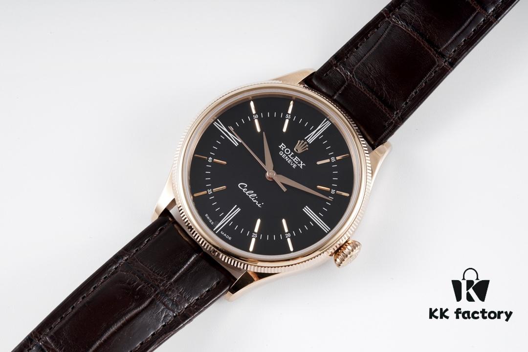 KZ Reimagined 'Core' Edition - Premium Rolex Cellini 50509 Time-only Automatic Watch with Exclusive Blue Hairspring Custom Cal.3132 Movement, Individual Serial Number Included