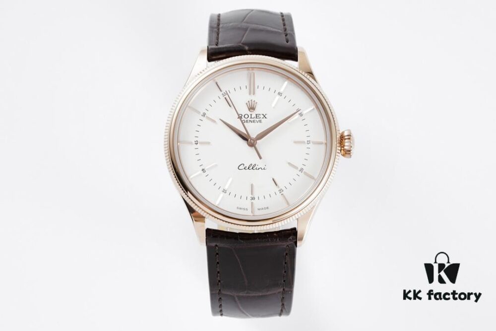 KZ Reimagined 'Core' Edition: Premium Rolex Cellini 50509 Timepiece with Automatic Movement, Featuring Exclusive Blue Hairspring Custom Cal.3132 Integrated Movement, Individual Serial Number Included