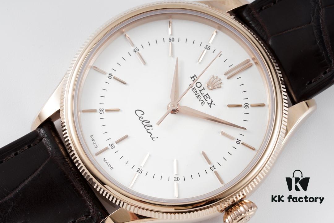 KZ Reimagined 'Core' Edition: Premium Rolex Cellini 50509 Timepiece with Automatic Movement, Featuring Exclusive Blue Hairspring Custom Cal.3132 Integrated Movement, Individual Serial Number Included