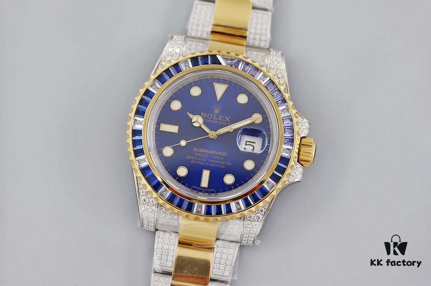 TWF Luxury Masterpiece, Rolex SUB Submariner Custom Diamond-Paved Edition