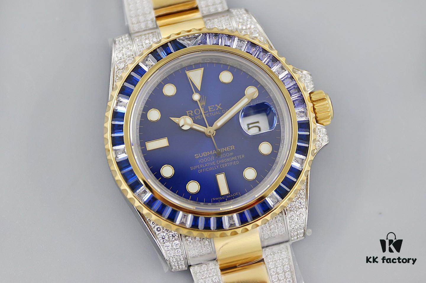 TWF Luxury Masterpiece, Rolex SUB Submariner Custom Diamond-Paved Edition