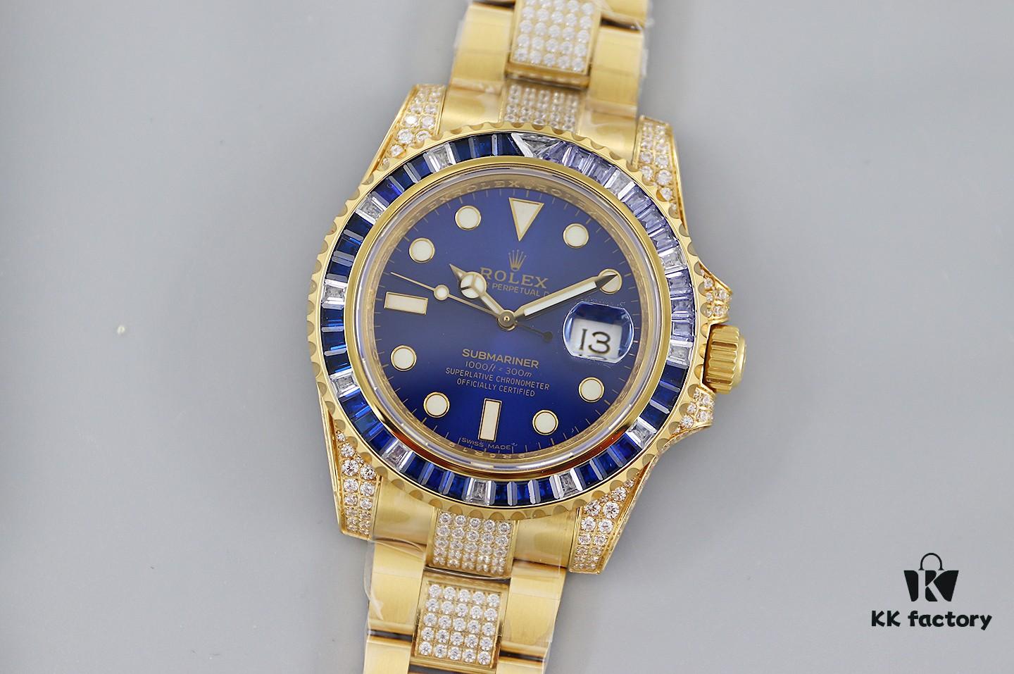 TWF Luxury Masterpiece, Rolex SUB Submariner Custom Diamond-Paved Edition