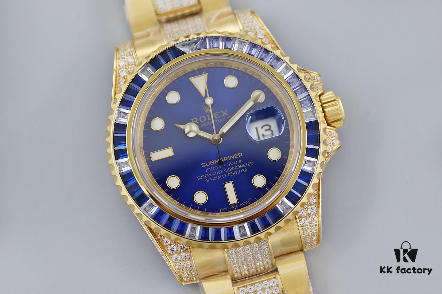 TWF Luxury Masterpiece, Rolex SUB Submariner Custom Diamond-Paved Edition