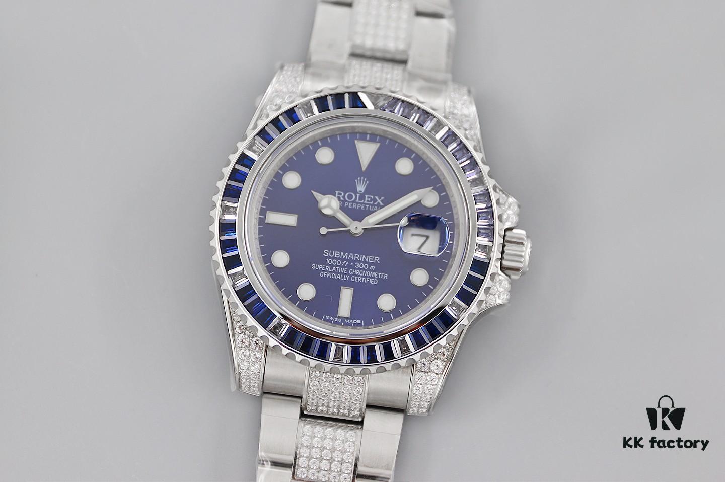 TWF Luxury Masterpiece, Rolex SUB Sea-Seeker Custom Diamond-Paved Edition