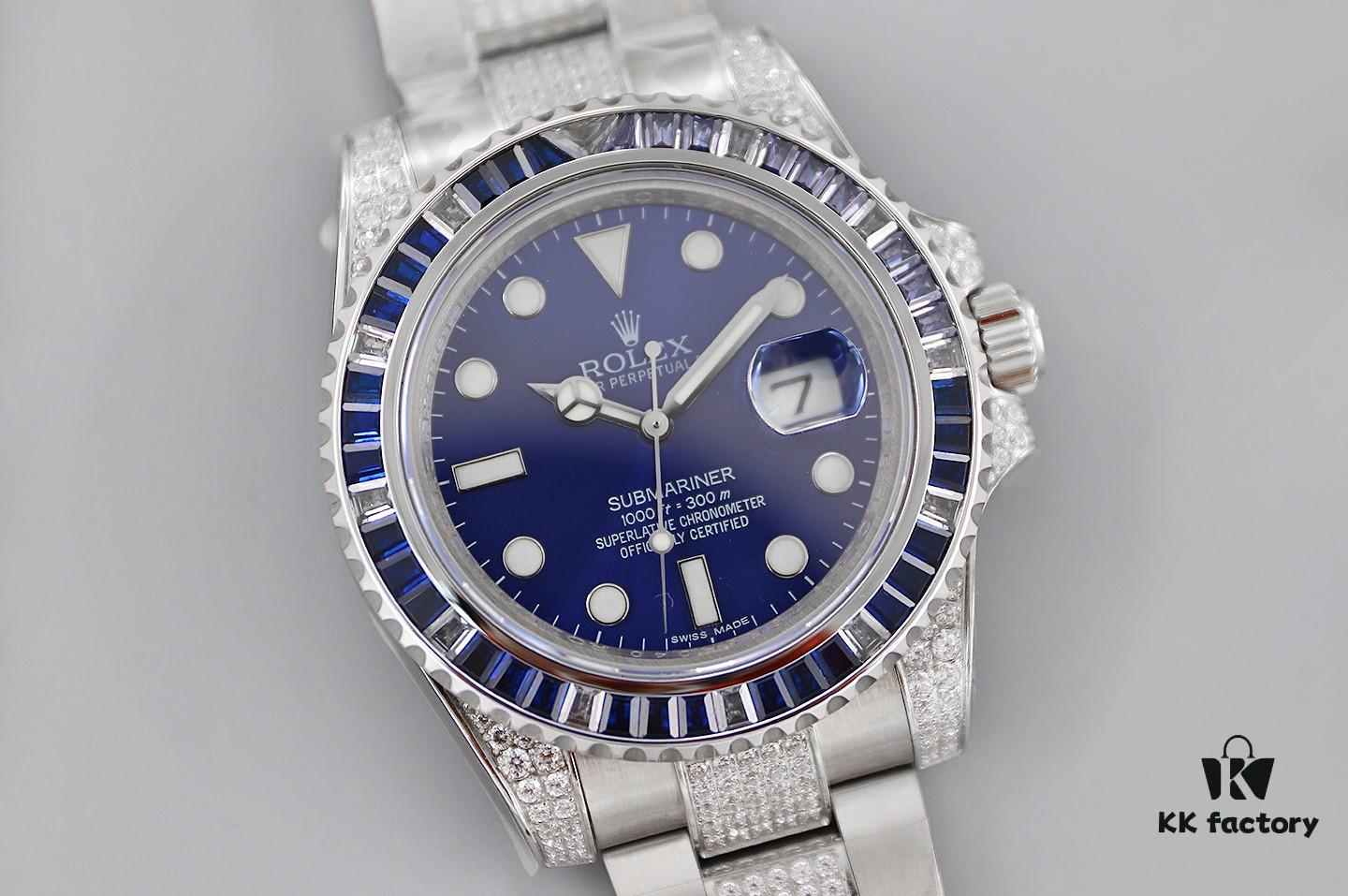TWF Luxury Masterpiece, Rolex SUB Sea-Seeker Custom Diamond-Paved Edition