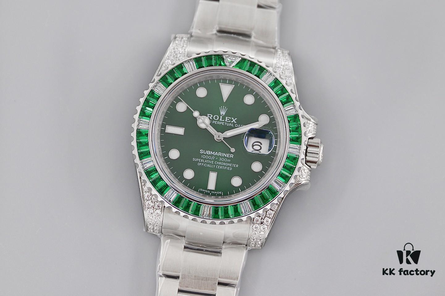 TWF Luxury Masterpiece, Rolex SUB Sea-Seeker Custom Bezel with Diamond Setting