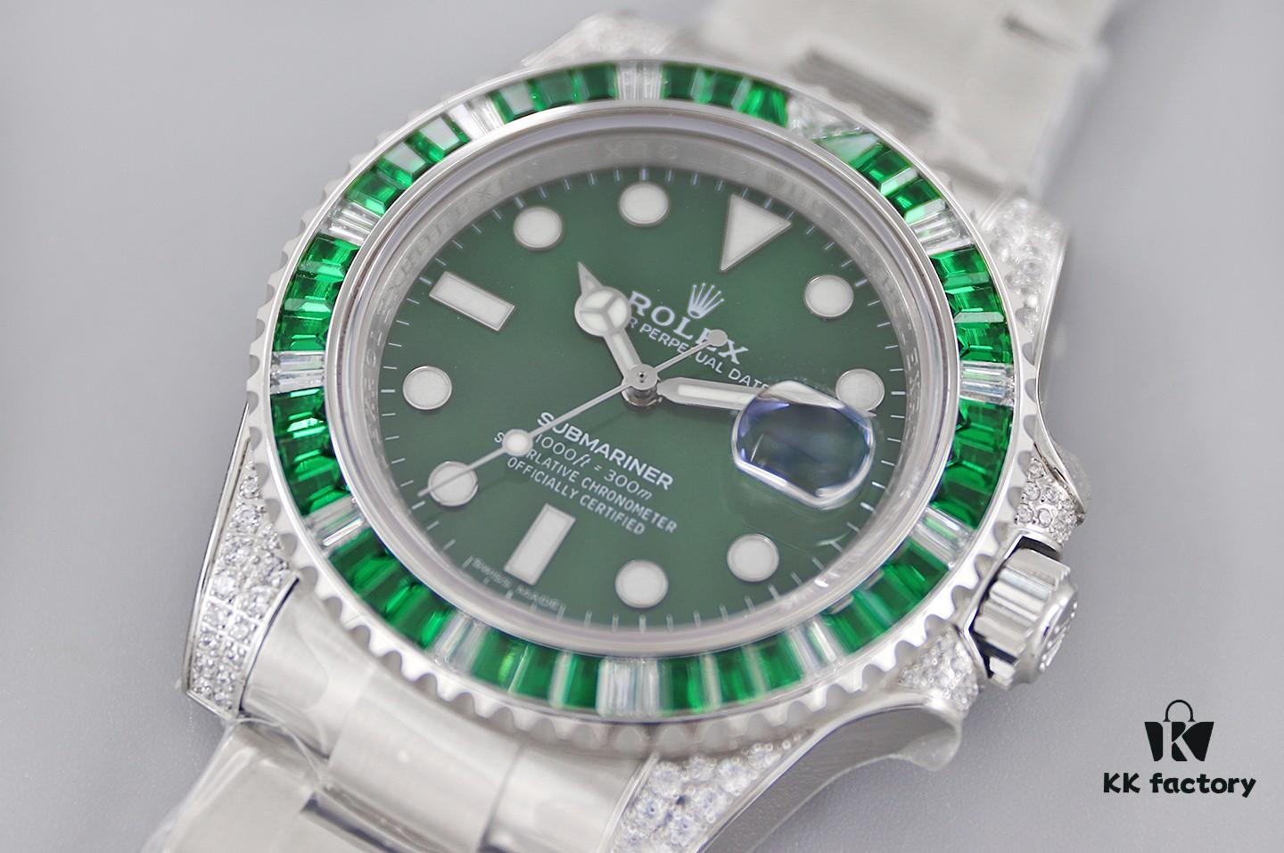TWF Luxury Masterpiece, Rolex SUB Sea-Seeker Custom Bezel with Diamond Setting