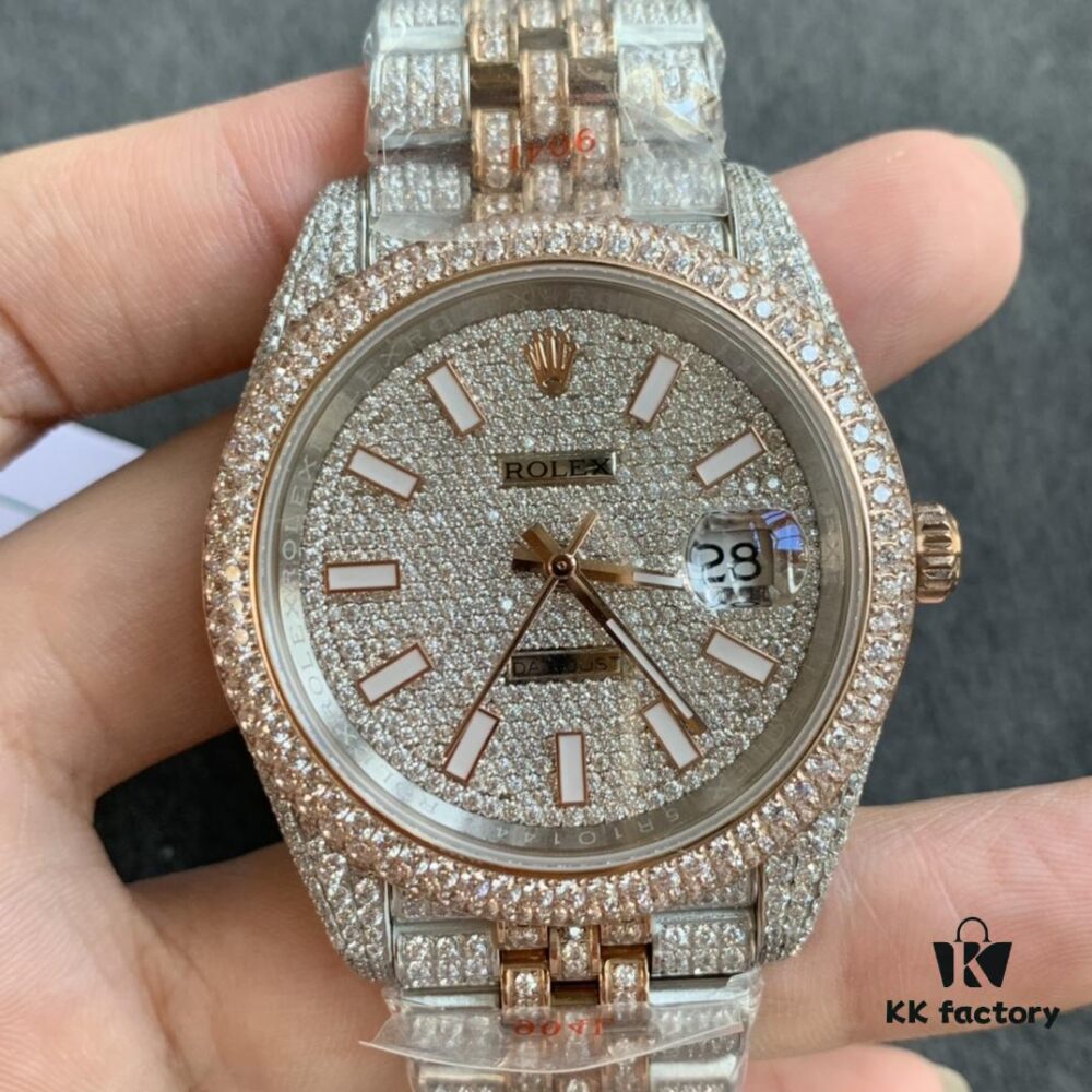 Limited Arrival! Brilliant ✨ Perfect Rolex Datejust Fully Paved Special Edition with 904L Stainless Steel and Full Diamond Setting