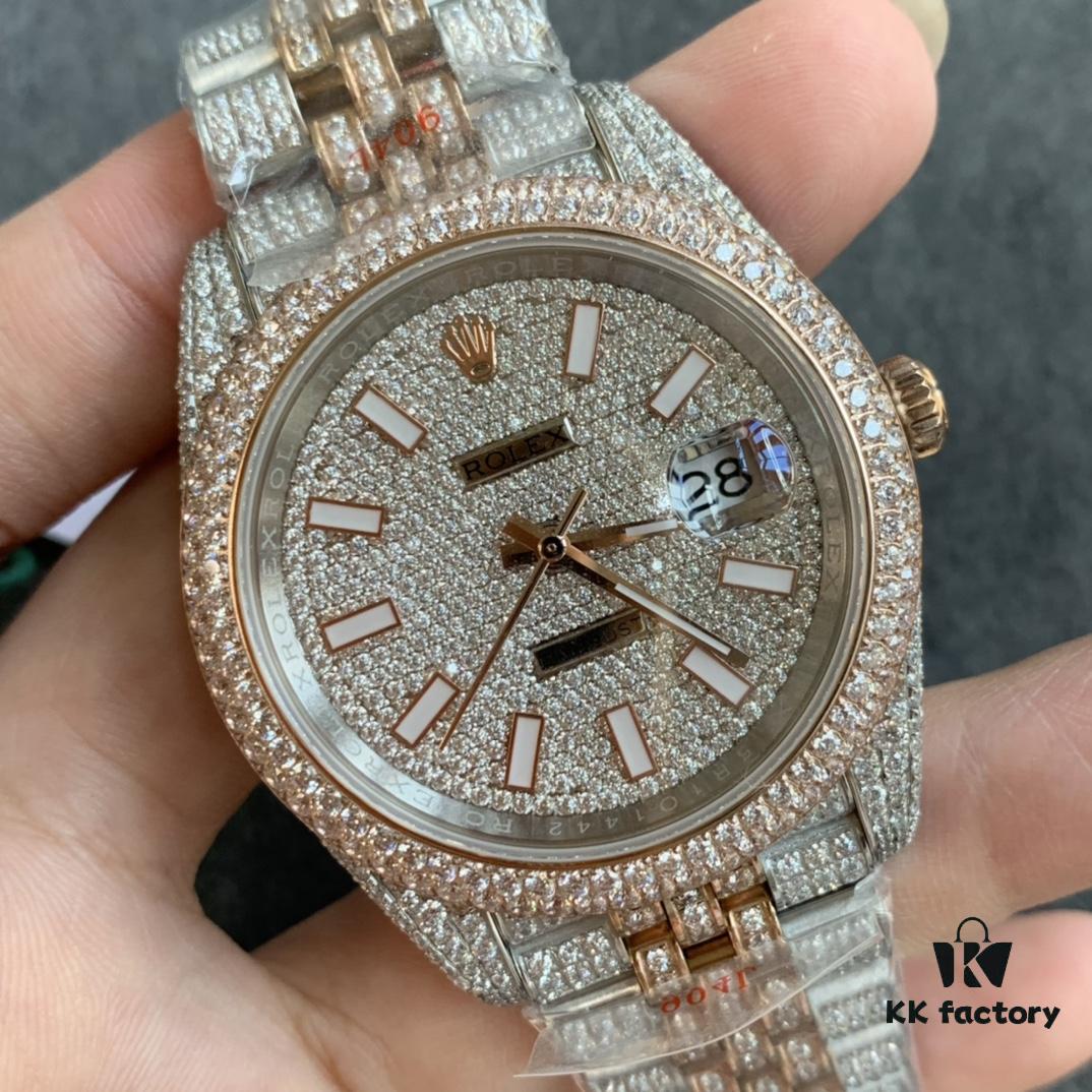 Limited Arrival! Brilliant ✨ Perfect Rolex Datejust Fully Paved Special Edition with 904L Stainless Steel and Full Diamond Setting